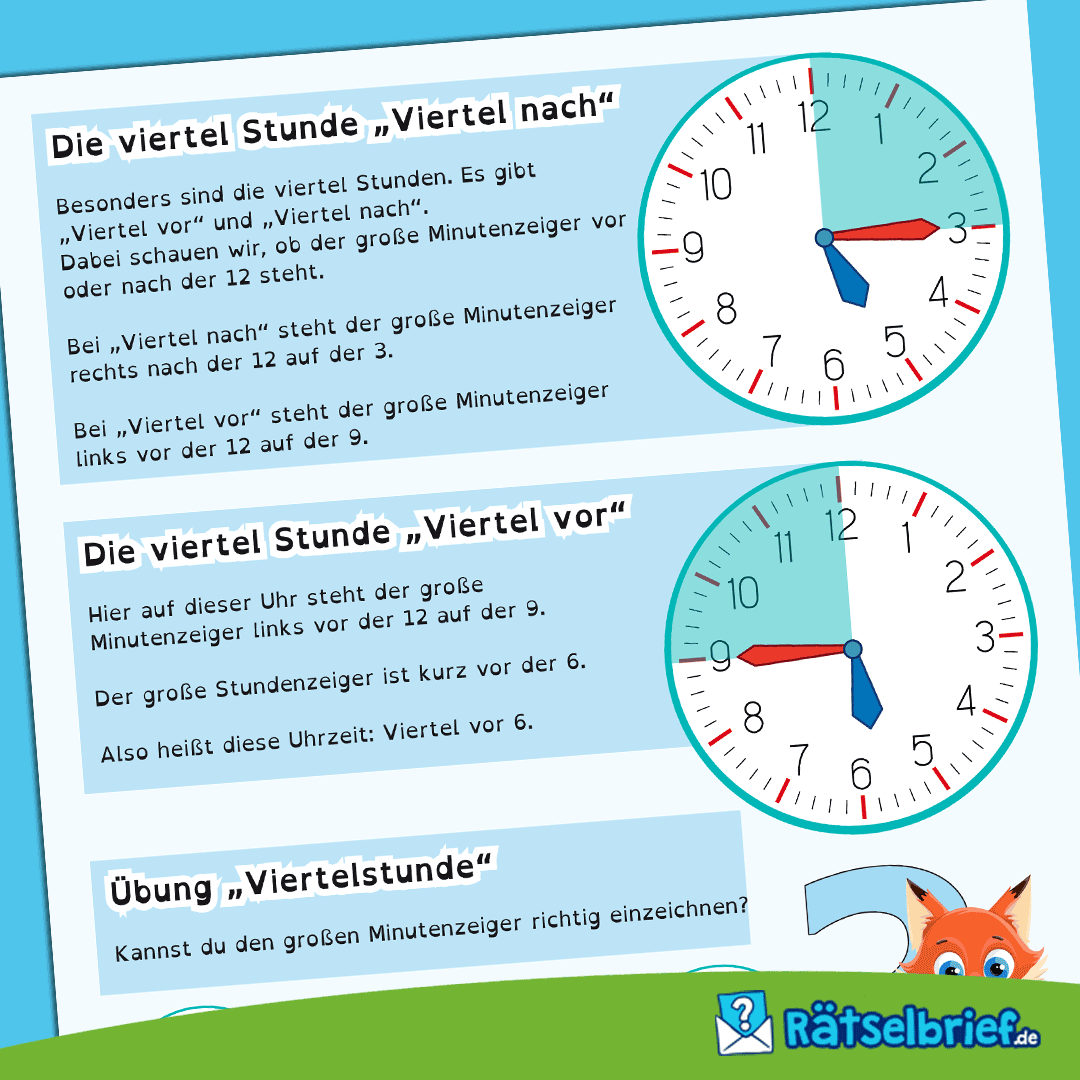 Uhr Lernen Fur Kinder Lernheft Ubungen Und Arbeitsblatter
